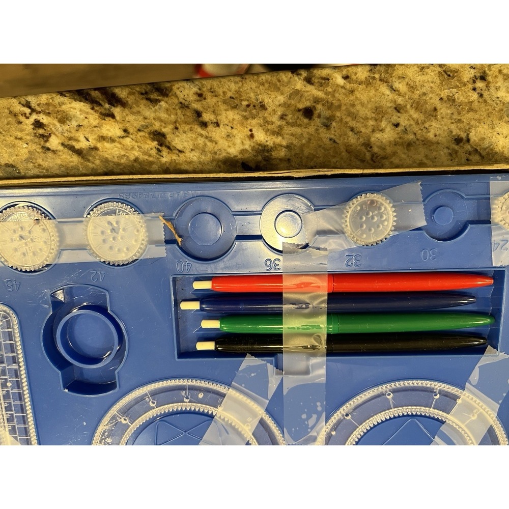 Vtg 1967 Kenner's New Spirograph Drawing Set Box Kit No. #401 Near Complete - Picture 13 of 16